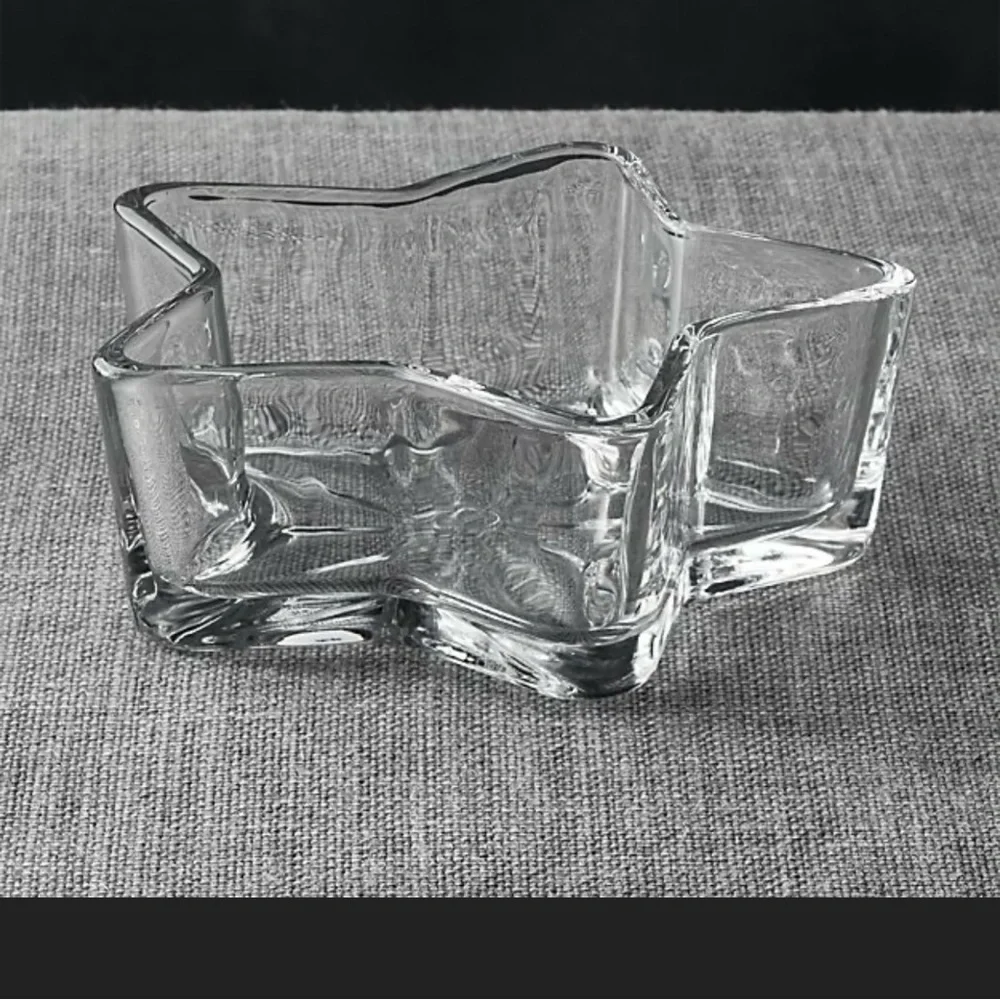 Crate & Barrel Set of 3 Glass Star Bowls